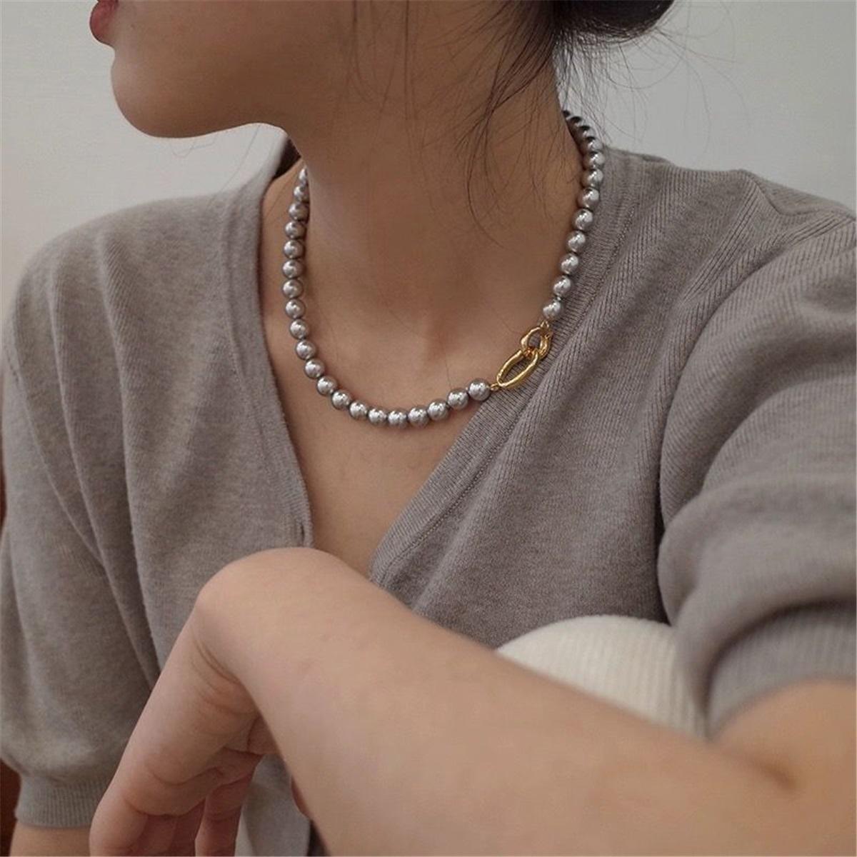 Tooxika French Retro Light Luxury Niche Grey Pearl Necklace Simple Personality Jumper Chain Female серый
Tooxika French Retro Light Luxury Niche Grey Pearl Necklace Simple Personality Jumper Chain Female серый