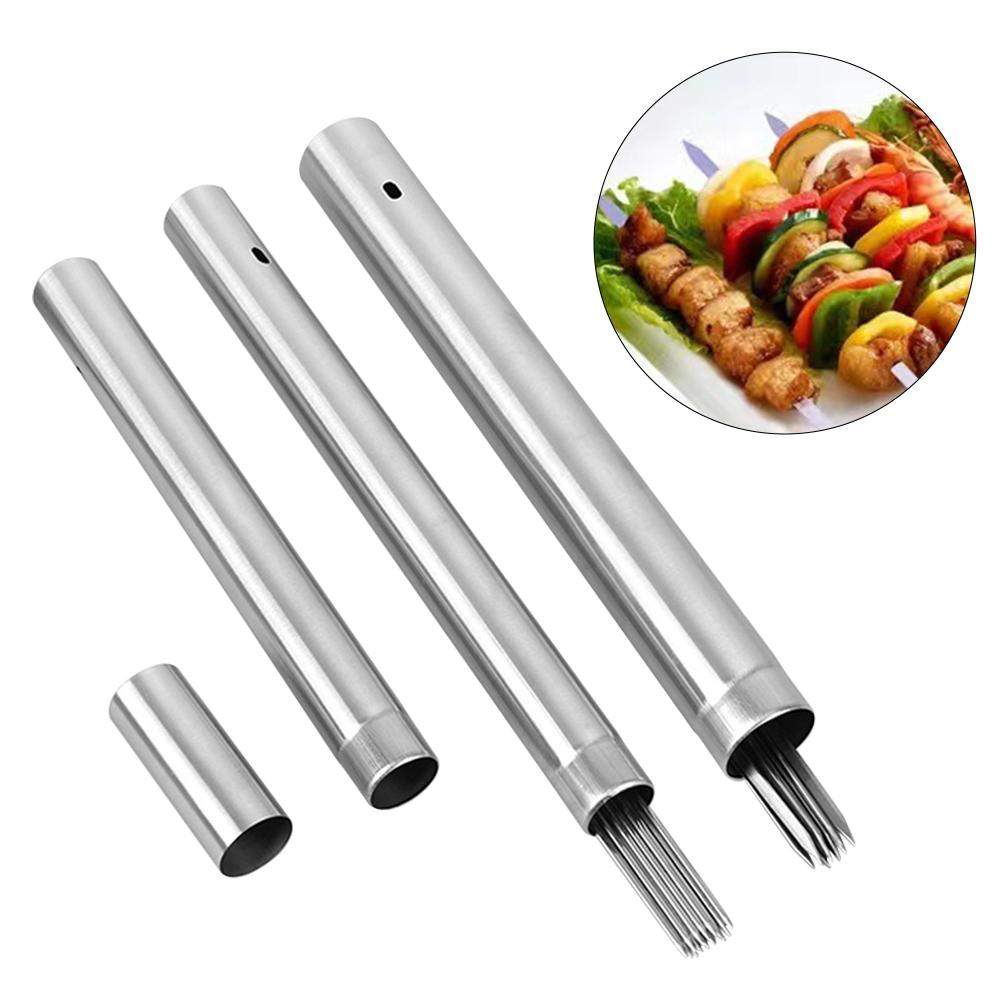 BBQ Needle With Storage Tube Stainless Steel Reusable Satay Skewer Non-Stick Compact Tube Fits Camping Must-Have Picnic Tools 10pcs+Storage Bucket
BBQ Needle With Storage Tube Stainless Steel Reusable Satay Skewer Non-Stick Compact Tube Fits Camping Must-Have Picnic Tools 10pcs+Storage Bucket