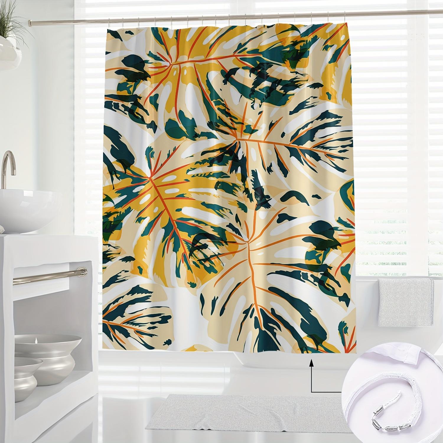 1pc Tropical Leaf Print Shower Curtain - Polyester, Vibrant Green & Yellow Design, Machine Washable with Hooks Included, Nature 90x180cm35x71in
1pc Tropical Leaf Print Shower Curtain - Polyester, Vibrant Green & Yellow Design, Machine Washable with Hooks Included, Nature 90x180cm35x71in