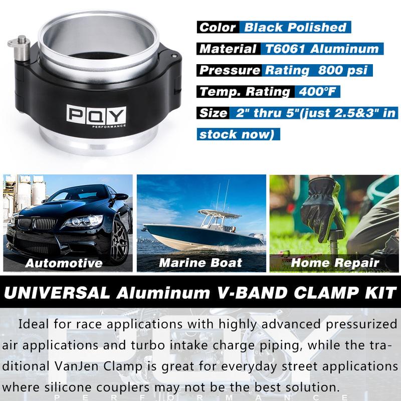 LZONE - Clamp System Assembly Exhaust V-band Clamp Quick Release For 2.5 63mm OD Exhaust / Intercooler Pipe/Turbo JR-VCE06BK-QY 2.5 inch no logo
LZONE - Clamp System Assembly Exhaust V-band Clamp Quick Release For 2.5 63mm OD Exhaust / Intercooler Pipe/Turbo JR-VCE06BK-QY 2.5 inch no logo