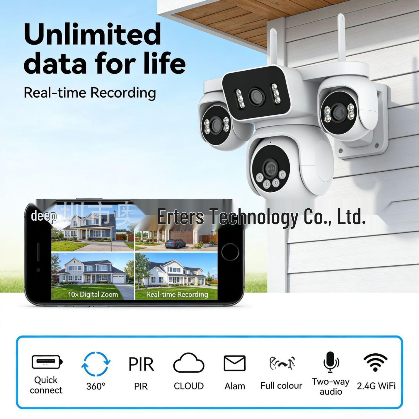 4G Lifetime Data 4-Lens 4-Screen Wireless WiFi Monitoring Camera Bulk Custom SKU
4G Lifetime Data 4-Lens 4-Screen Wireless WiFi Monitoring Camera Bulk Custom SKU