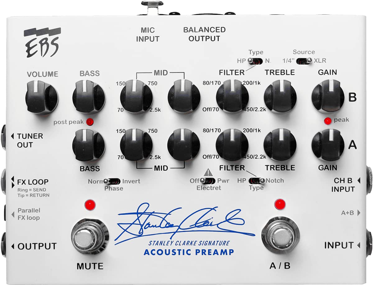 EBS Stanley Clarke Signature Acoustic Preamp Tanley Clarke Signature Acoustic Preamp White
EBS Stanley Clarke Signature Acoustic Preamp Tanley Clarke Signature Acoustic Preamp White