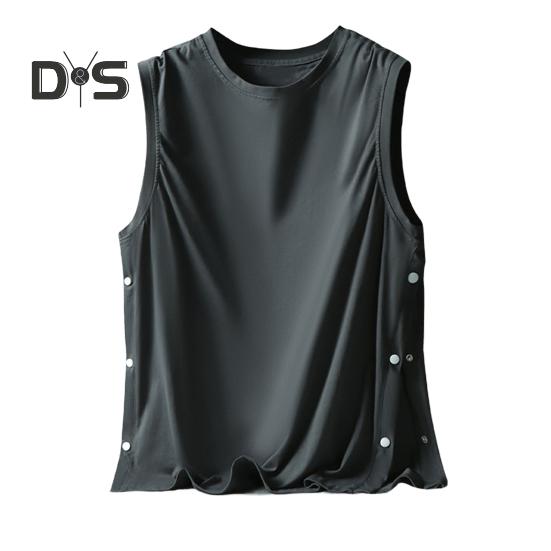 Мужской жилет без рукавов с круглым вырезом, свободный крой, майки с застежкой по бокам, однотонные повседневные топы, летняя одежда M темно-серого
Мужской жилет без рукавов с круглым вырезом, свободный крой, майки с застежкой по бокам, однотонные повседневные топы, летняя одежда M темно-серого