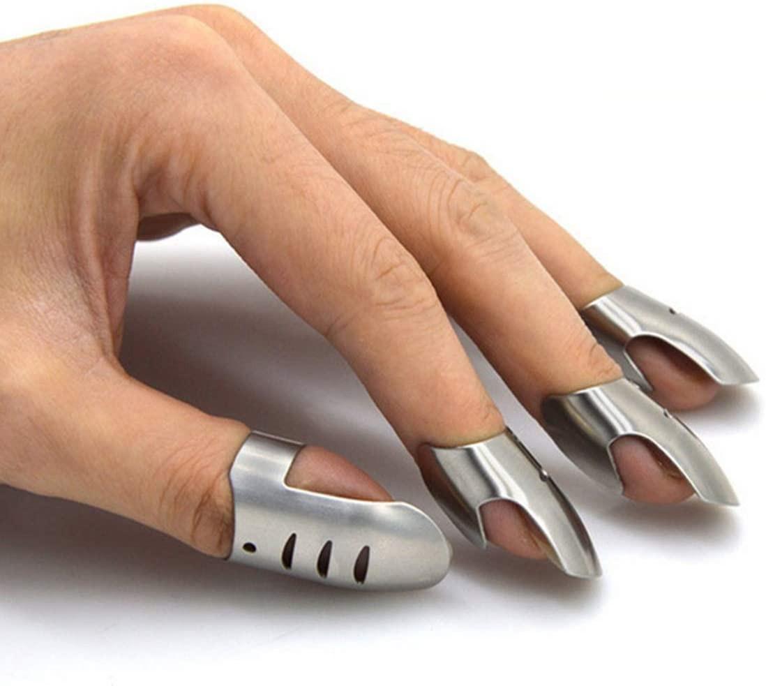 4pcs Kitchen Stainless Steel Finger Nail Protector Hand Cut Guard Safe Slice Knife Tool, Kitchen Finger Cutting Protector One Size срібний
4pcs Kitchen Stainless Steel Finger Nail Protector Hand Cut Guard Safe Slice Knife Tool, Kitchen Finger Cutting Protector One Size срібний