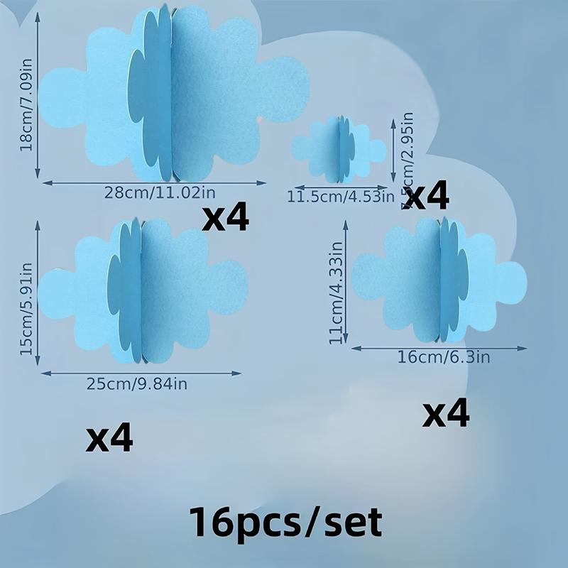 16pcs/set Felt Party Banners, 3D Blue/White Cloud Hanging Decorations For Room Ceilings,birthday Festival Party Decorations 1 set синий
16pcs/set Felt Party Banners, 3D Blue/White Cloud Hanging Decorations For Room Ceilings,birthday Festival Party Decorations 1 set синий