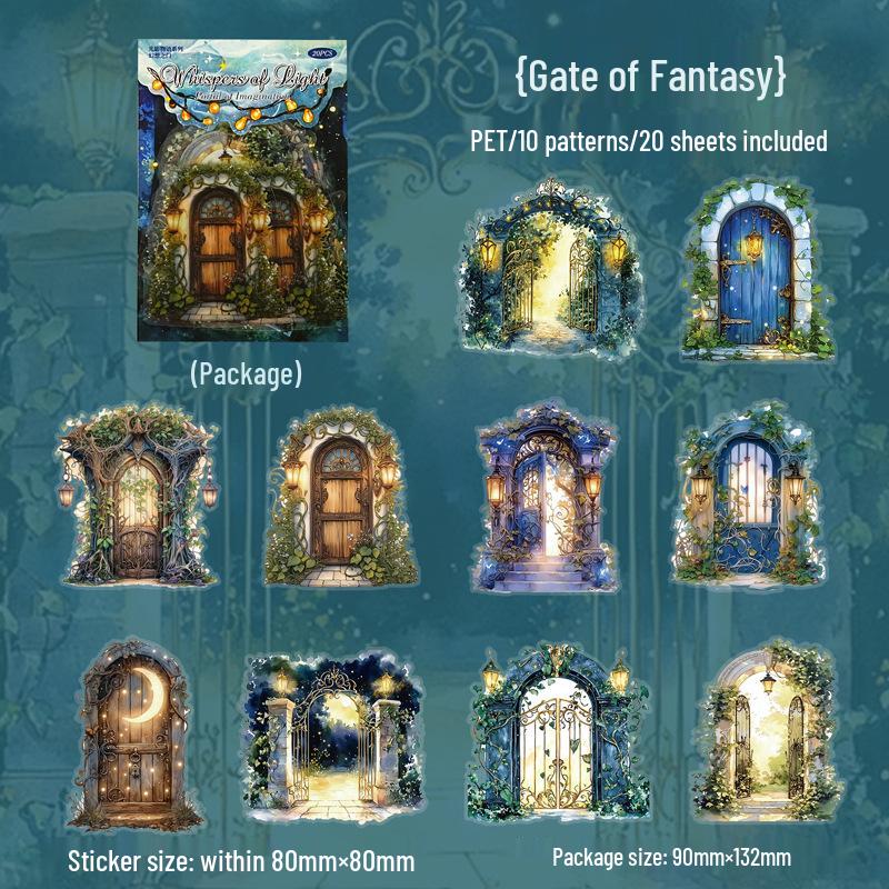 Yi Niao Light & Shadow Story Series Sticker Pack: 20 Large Night View, Irregular Shape Scenery Stickers for DIY Decoration
Yi Niao Light & Shadow Story Series Sticker Pack: 20 Large Night View, Irregular Shape Scenery Stickers for DIY Decoration