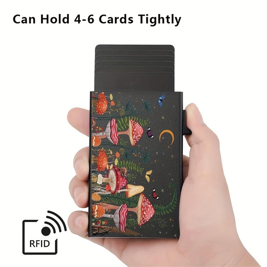Мужской выдвижной кошелек в виде гриба, держатель для RFID-карт, женский портативный металлический минималистичный держатель для кредитных карт
Мужской выдвижной кошелек в виде гриба, держатель для RFID-карт, женский портативный металлический минималистичный держатель для кредитных карт