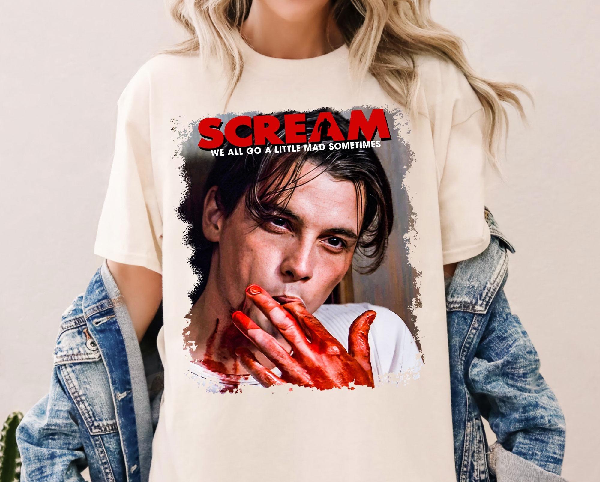 Scream Movie Billy Loomis Shirt Skeet Ulrich Shirt Horror Film Shirt Summer Mens and Womens Loose and Breathable Tshirt Top 4XL
Scream Movie Billy Loomis Shirt Skeet Ulrich Shirt Horror Film Shirt Summer Mens and Womens Loose and Breathable Tshirt Top 4XL