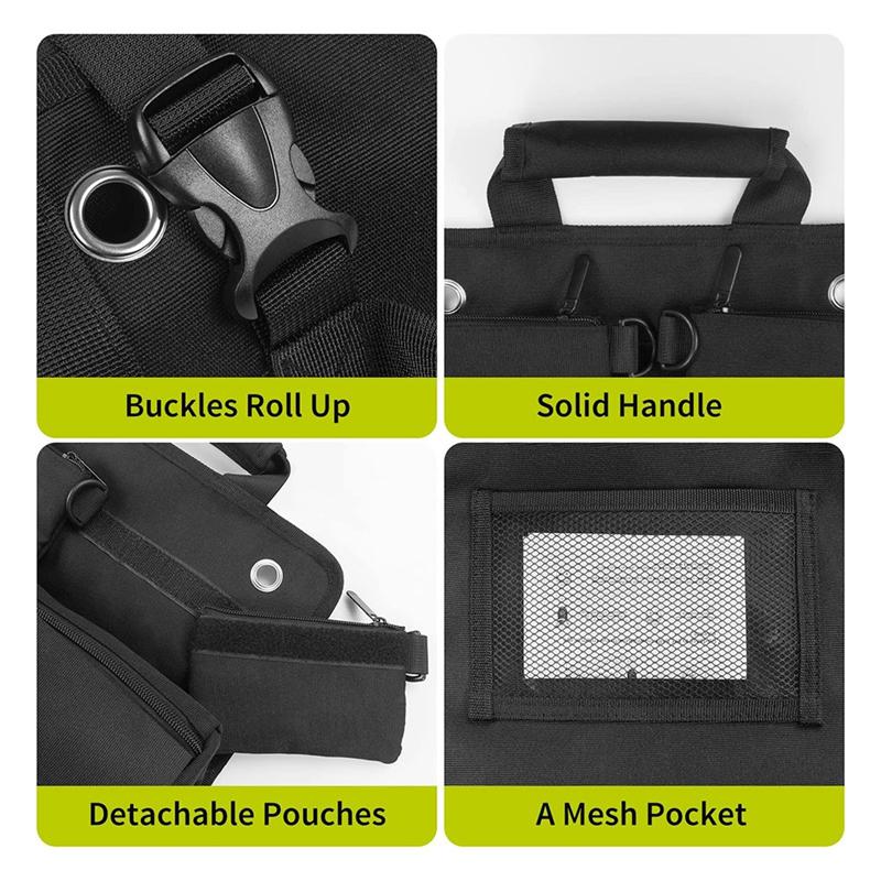 A55F-Tool Roll Up Bag, Roll Tool Organizer With 3 Detachable Pouches, Tool Roll Pouch For Mechanic/Electrician/Motorcycle чорний
A55F-Tool Roll Up Bag, Roll Tool Organizer With 3 Detachable Pouches, Tool Roll Pouch For Mechanic/Electrician/Motorcycle чорний