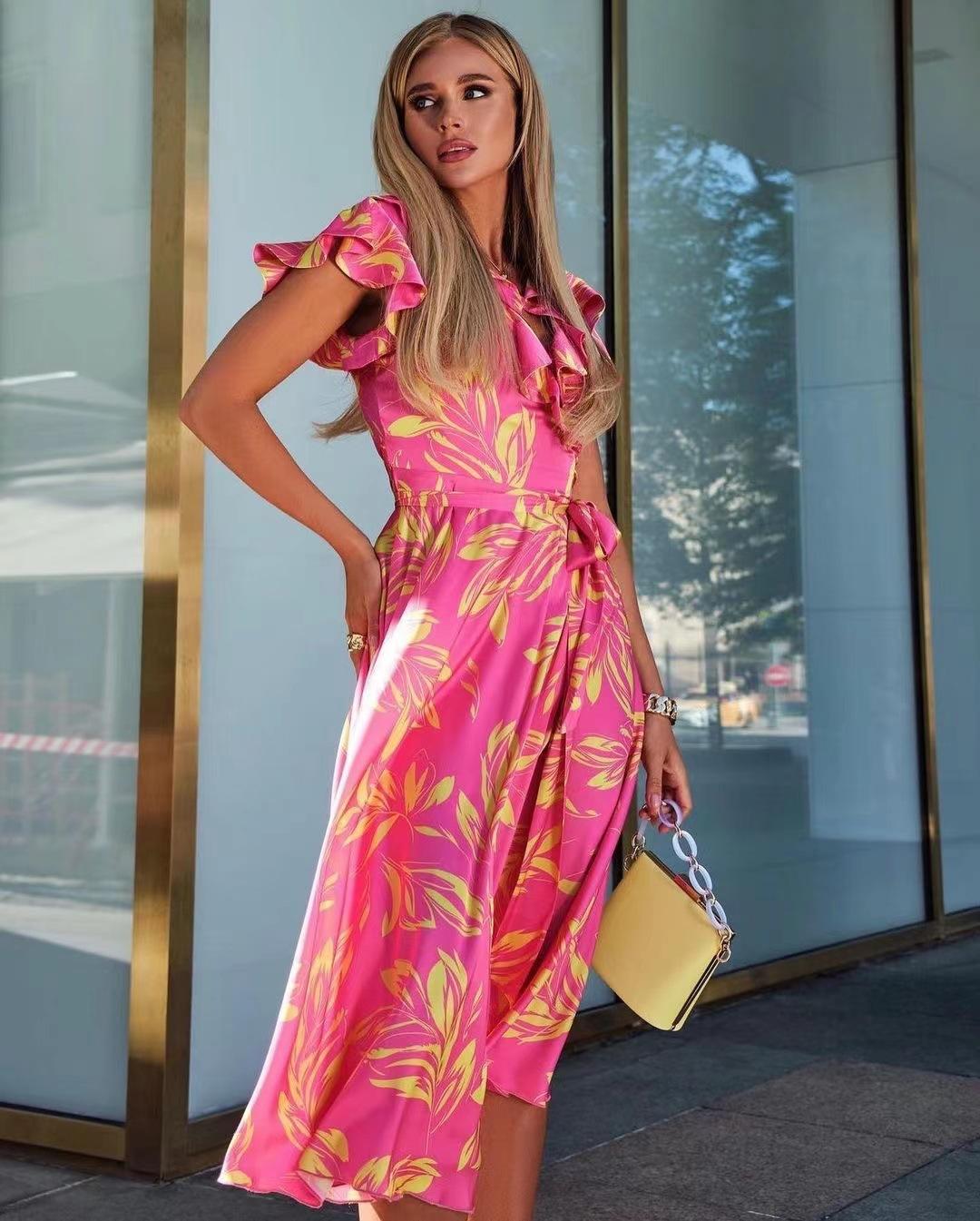 2025 весна новая модная женская одежда темперамент принтованный V-образный вырез рукав пузырь лист талии разрез платье 3XL розовый
2025 весна новая модная женская одежда темперамент принтованный V-образный вырез рукав пузырь лист талии разрез платье 3XL розовый