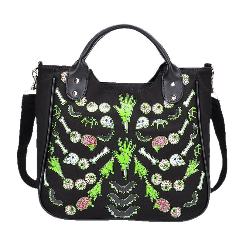 New Arrivals Skull Print Handbag Women Large Capacity Canvas Shoulder Bag Ladies Halloween Whimsical Unique Funny Crossbody Bags 36x40x13cm
New Arrivals Skull Print Handbag Women Large Capacity Canvas Shoulder Bag Ladies Halloween Whimsical Unique Funny Crossbody Bags 36x40x13cm
