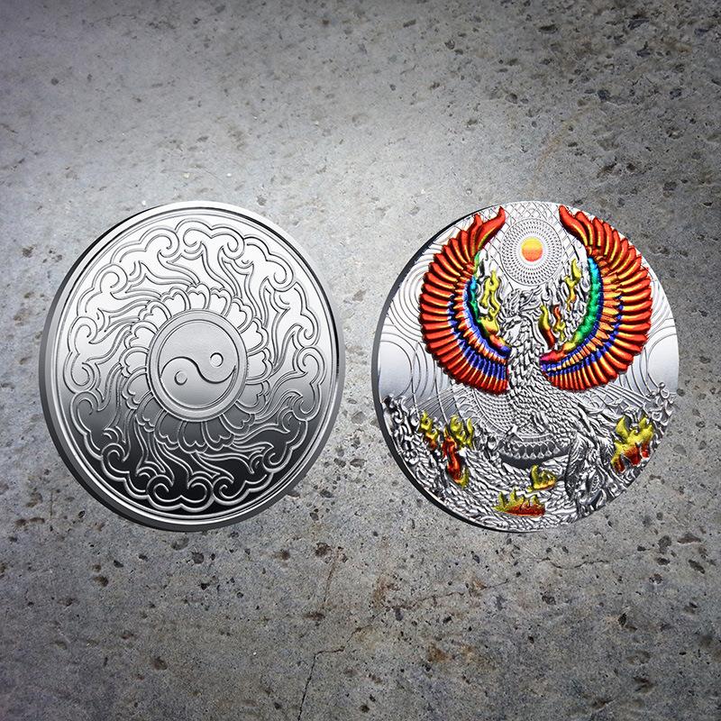 Phoenix Nirvana in Bathing Fire, Firebird, Gold and Silver Coins, White Bird, Lin Clan, Phoenix Coin, Color Printing, Commemorative Medal срібний
Phoenix Nirvana in Bathing Fire, Firebird, Gold and Silver Coins, White Bird, Lin Clan, Phoenix Coin, Color Printing, Commemorative Medal срібний