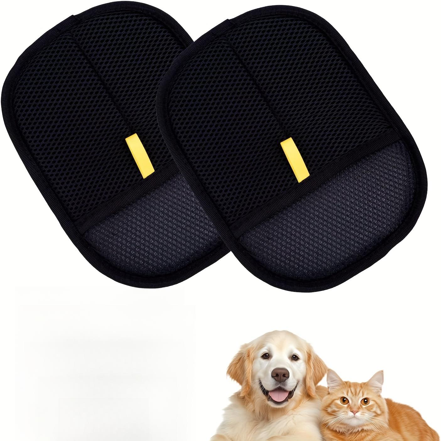 1 шт. Двусторонняя перчатка для удаления шерсти домашних животных, эффективно собирающая шерсть кошек и собак с дивана, ковра, постельного белья и автомобильных сидений, незаменимый инструмент для уборки дома 2pcs чёрный