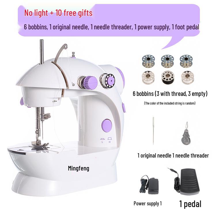 Mingfeng 202 Электрическая Мини Настольная Швейная Машина с Педалью, Многофункциональная, Подходит для Толстых Тканей.
Mingfeng 202 Электрическая Мини Настольная Швейная Машина с Педалью, Многофункциональная, Подходит для Толстых Тканей.