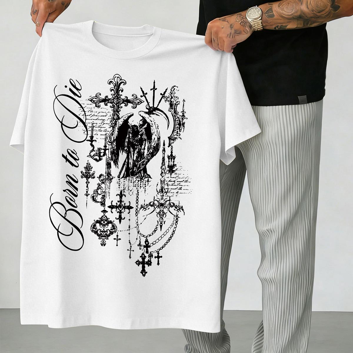 Men s Oversized Short-Sleeve T-Shirt with Dark Aesthetic XXL білий
Men s Oversized Short-Sleeve T-Shirt with Dark Aesthetic XXL білий