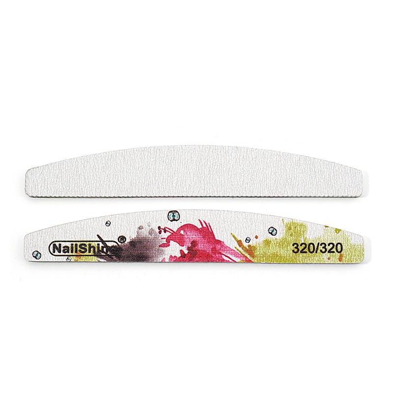 Высококачественная цветочная пилка для ногтей, наждачная полоска для придания формы и шлифовки