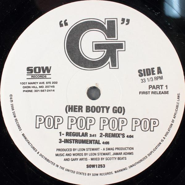 12inch Record G - (Her Booty Go) Pop Pop Pop Pop SOW1253 Sow Records 2006 US Rap & Hip-Hop/R&B Used
12inch Record G - (Her Booty Go) Pop Pop Pop Pop SOW1253 Sow Records 2006 US Rap & Hip-Hop/R&B Used