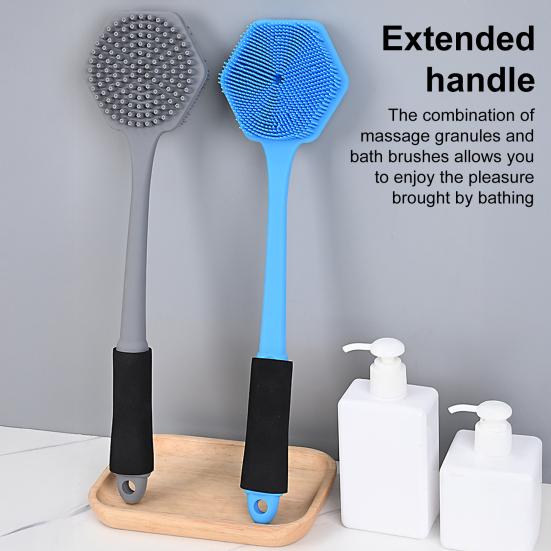 Silicone Bath Brush Long Handle Double-Sided Brush Head Gentle Back Scrubber Deep Cleaning Multi-Functional Massage Brush
Silicone Bath Brush Long Handle Double-Sided Brush Head Gentle Back Scrubber Deep Cleaning Multi-Functional Massage Brush