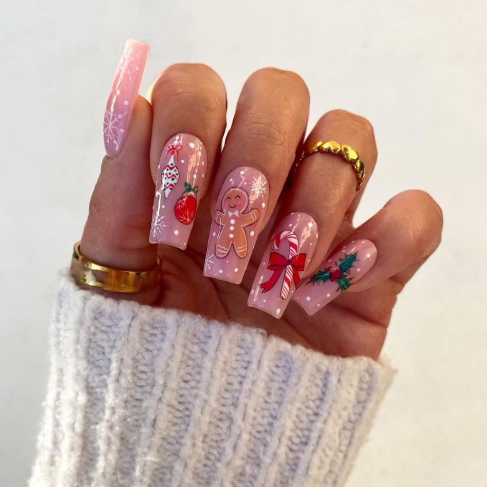Square Head Ballerina False Nail Full Cover Press on Nails Christmas French Fake Nails Girl SN127
Square Head Ballerina False Nail Full Cover Press on Nails Christmas French Fake Nails Girl SN127