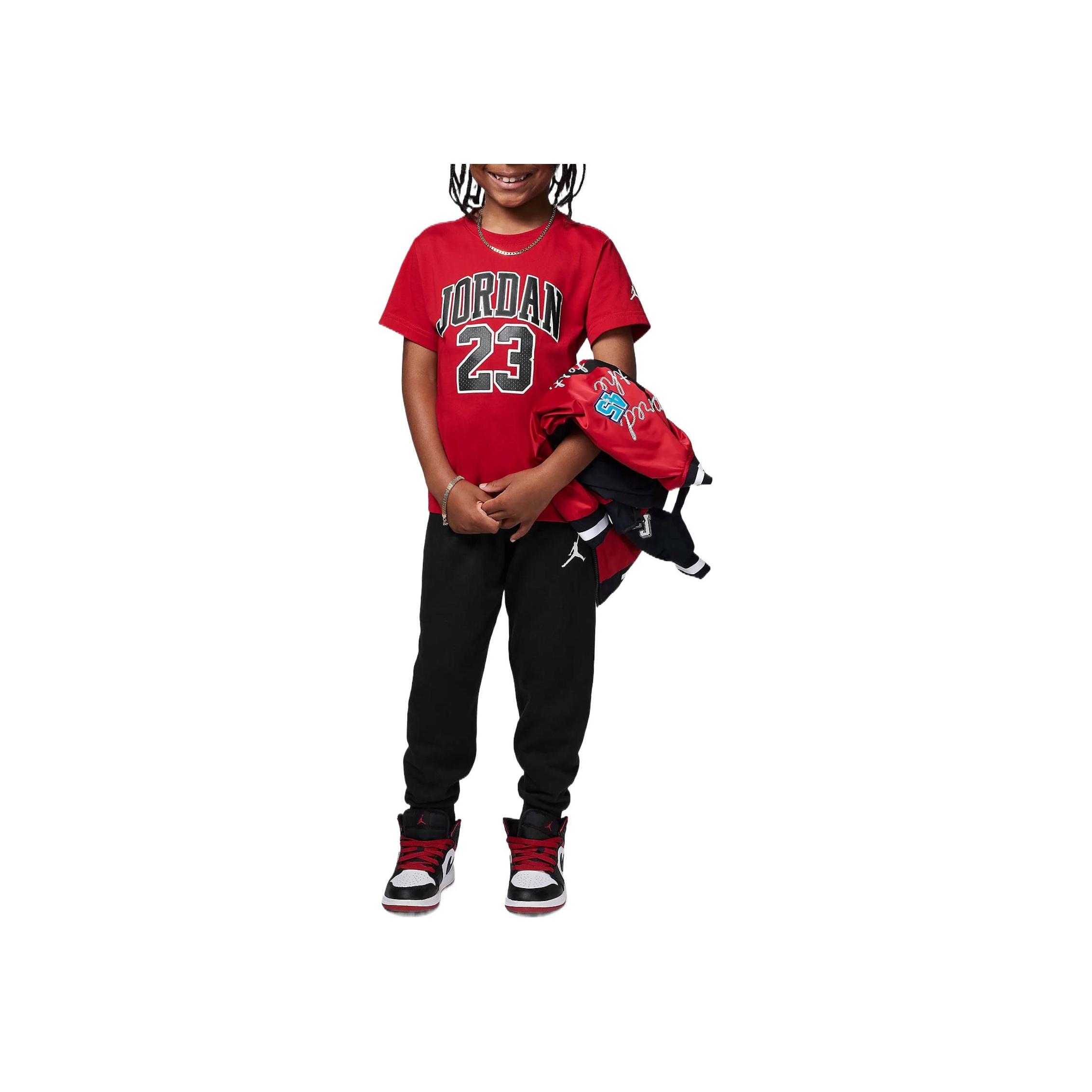Jordan Casual Sports Suit Printed Short Sleeve T-Shirt Comfortable Versatile Long Pants Kids suit Black Fitness-Red HQ7796-011 7
Jordan Casual Sports Suit Printed Short Sleeve T-Shirt Comfortable Versatile Long Pants Kids suit Black Fitness-Red HQ7796-011 7