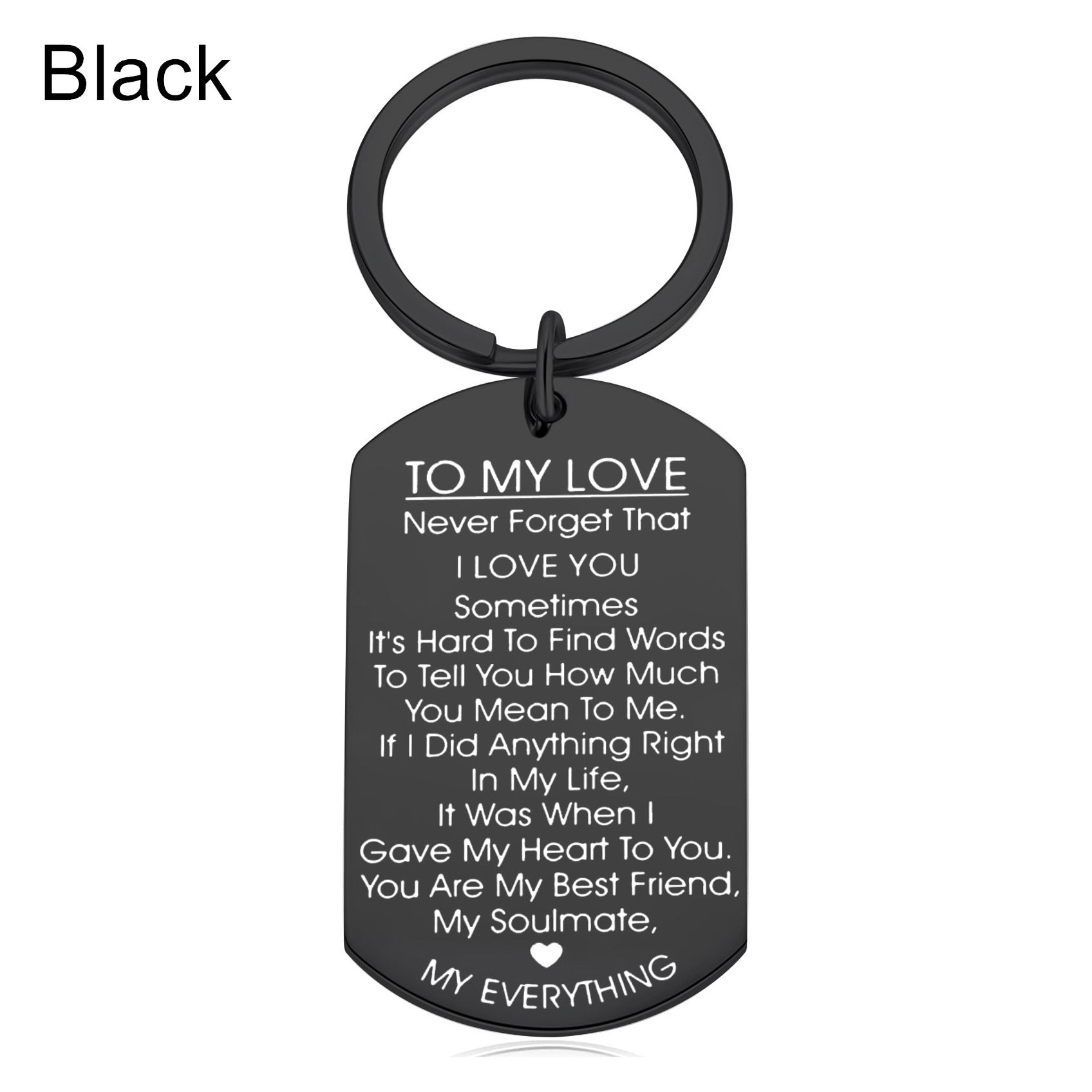 Couple Wedding Boyfriend Lover Gifts Girlfriend Keychain Key Ring TO MY LOVE Valentines Day чорний
Couple Wedding Boyfriend Lover Gifts Girlfriend Keychain Key Ring TO MY LOVE Valentines Day чорний