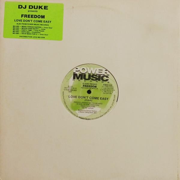 12-дюймовая пластинка DJ DUKE, FREEDOM, LEE SMITH JR. - Love Don t Come Easy MU007 Power Music Rec 1993 US Dance & Electronica Б/у
12-дюймовая пластинка DJ DUKE, FREEDOM, LEE SMITH JR. - Love Don t Come Easy MU007 Power Music Rec 1993 US Dance & Electronica Б/у