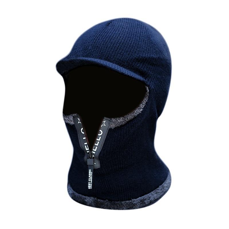 Padded Thermal Brim Beanie Hat for Men Fleece-Lined Cold-Weather Knitted Balaclava with Zipper & Ear/Neck/Face Shield темно-синього кольору
Padded Thermal Brim Beanie Hat for Men Fleece-Lined Cold-Weather Knitted Balaclava with Zipper & Ear/Neck/Face Shield темно-синього кольору