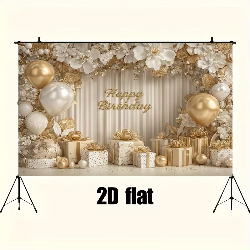 2D White Gold Floral Birthday Backdrop Home Party Celebration Photo Background 47.2x31.5inch/120*80cm
2D White Gold Floral Birthday Backdrop Home Party Celebration Photo Background 47.2x31.5inch/120*80cm