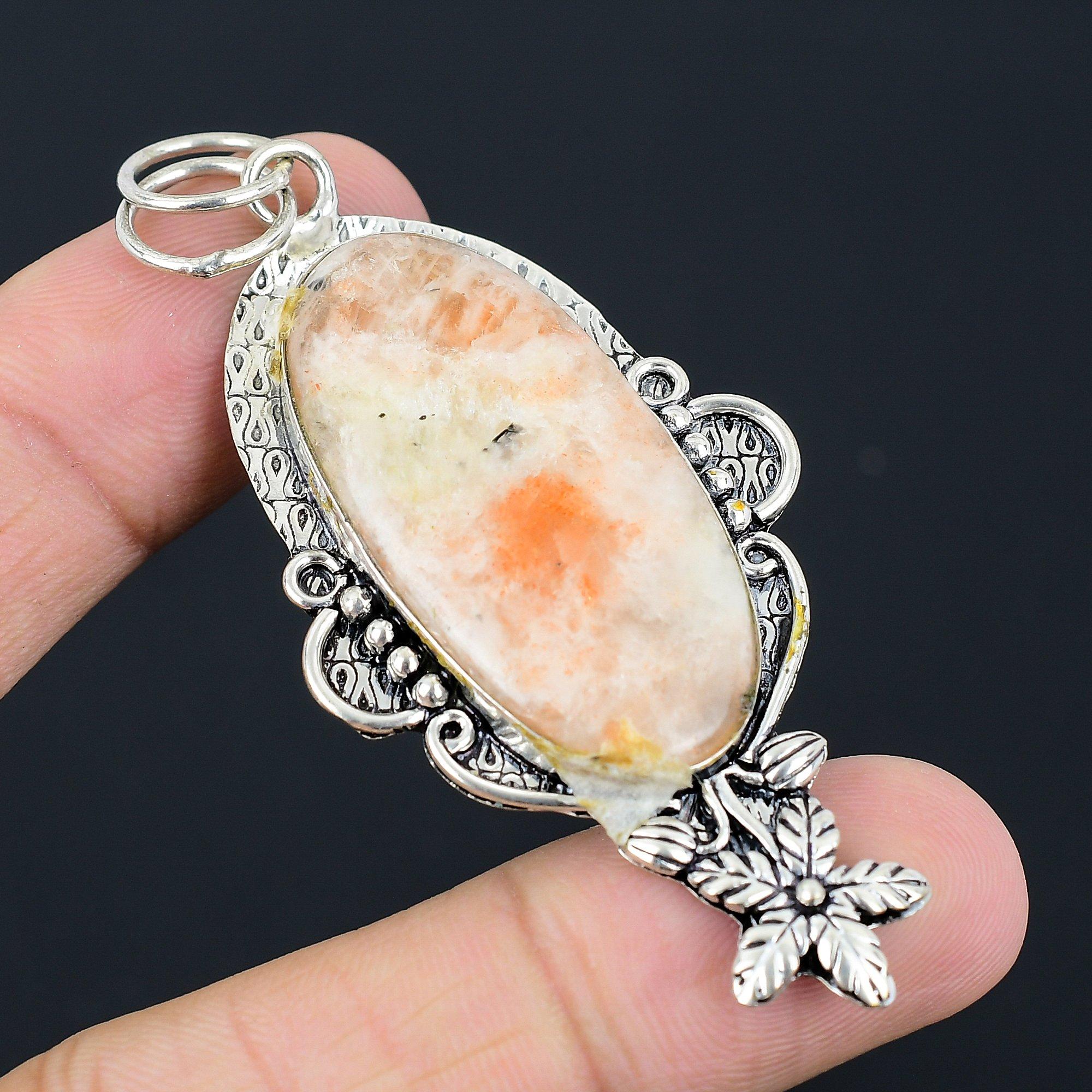 Friendship Day Sale Sunstone Stone 925 Silver Flower Anniversary Sister Pendant
Friendship Day Sale Sunstone Stone 925 Silver Flower Anniversary Sister Pendant