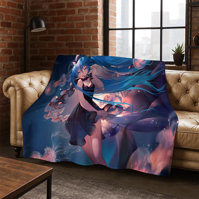 Cartoon M-MIKU Music Girl Flannel Blanket Soft Warm Blanket Throw Blanket for Bedroom Living Room Bed Travel Picnic Gift Kid 75x90cm
Cartoon M-MIKU Music Girl Flannel Blanket Soft Warm Blanket Throw Blanket for Bedroom Living Room Bed Travel Picnic Gift Kid 75x90cm