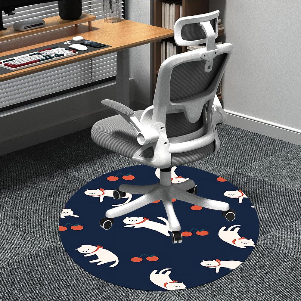 1pc Cherry Cats Office Round Area Rug, Under Office Chairs Bedroom Living Room Home Decor, Room Deco 80cm
1pc Cherry Cats Office Round Area Rug, Under Office Chairs Bedroom Living Room Home Decor, Room Deco 80cm