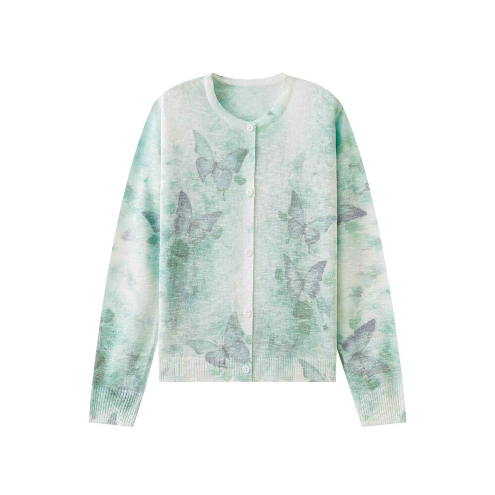 Women s Summer Long Sleeve Floral Print Knit V-Neck Cardigan Casual Lightweight Knitted Sweater Top with Sun Protection L зелений
Women s Summer Long Sleeve Floral Print Knit V-Neck Cardigan Casual Lightweight Knitted Sweater Top with Sun Protection L зелений