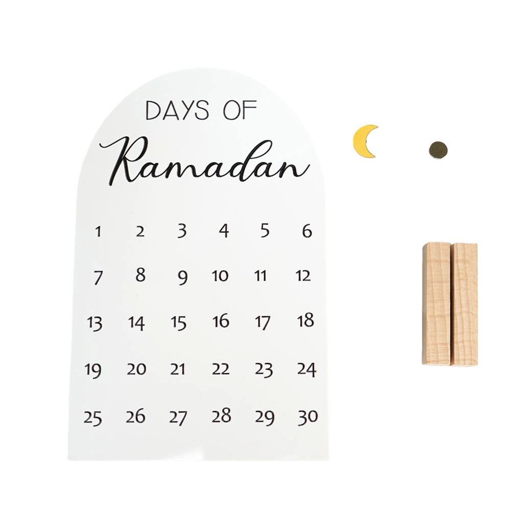 Acrylic Ramadan Advent Calendar 30 Days White Mirror Ramadan Table Ornament DIY Crafts Wooden Base Countdown Calendar
Acrylic Ramadan Advent Calendar 30 Days White Mirror Ramadan Table Ornament DIY Crafts Wooden Base Countdown Calendar