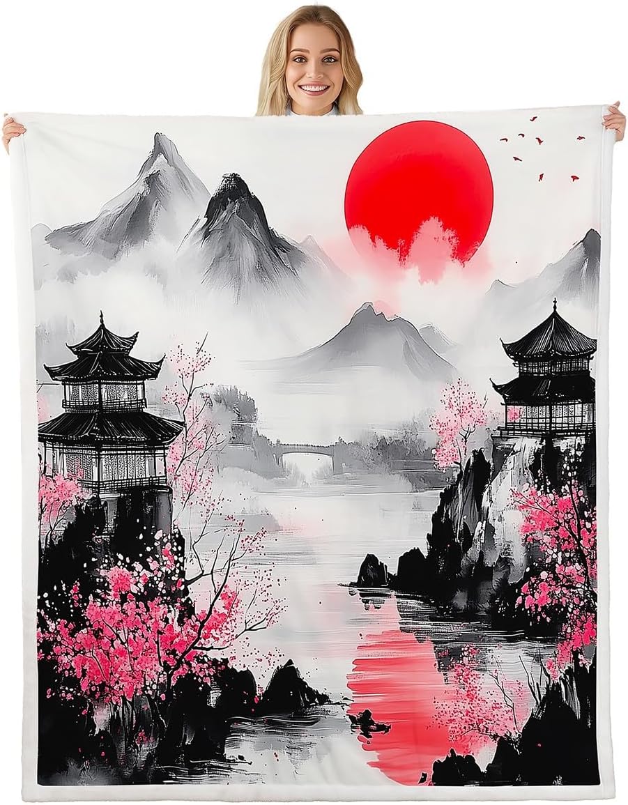 GUOYU Blanket Japanese Female Samurai Throw Blanket Fox Sword Sexy Women Fleece Blanket Retro Fashion Style Ink Art Throws for Bed Couch 75x100cm (30x40inch)
GUOYU Blanket Japanese Female Samurai Throw Blanket Fox Sword Sexy Women Fleece Blanket Retro Fashion Style Ink Art Throws for Bed Couch 75x100cm (30x40inch)
