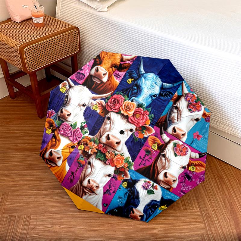 1 PC Automatic Folding Umbrella - Cows and Flowers Pattern, Portable & Foldable Design with 8 Ribs, Christmas Birthday Gifts
1 PC Automatic Folding Umbrella - Cows and Flowers Pattern, Portable & Foldable Design with 8 Ribs, Christmas Birthday Gifts