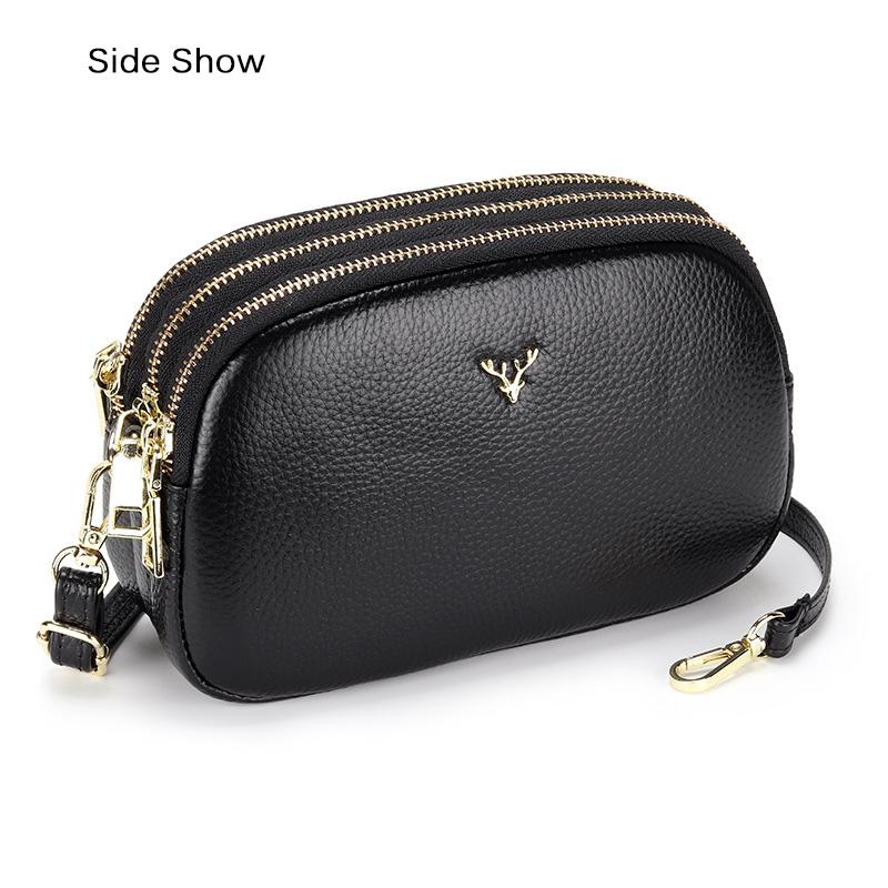 2024 Маленькая сумка через плечо из натуральной кожи для женщин, первый слой из коровьей кожи, сумки через плечо, три слоя, сумка на молнии, женский кошелек чёрный
2024 Маленькая сумка через плечо из натуральной кожи для женщин, первый слой из коровьей кожи, сумки через плечо, три слоя, сумка на молнии, женский кошелек чёрный