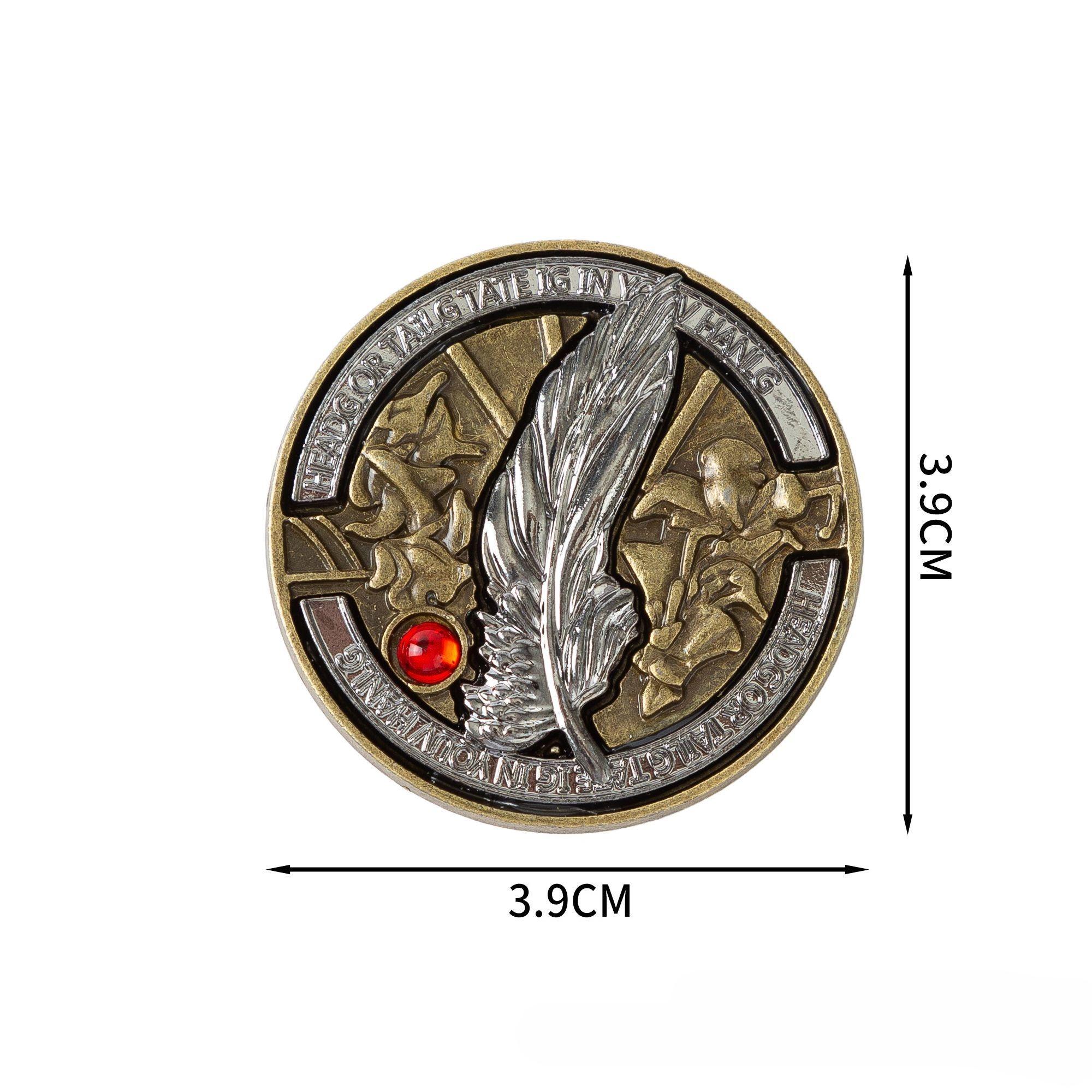 Love and Deepspace Sylus Qinche Feather Red Dragon Eye Lucky Two-Sided Coin Decision Coin Anime Wish Commemorative Coin for Fans
Love and Deepspace Sylus Qinche Feather Red Dragon Eye Lucky Two-Sided Coin Decision Coin Anime Wish Commemorative Coin for Fans
