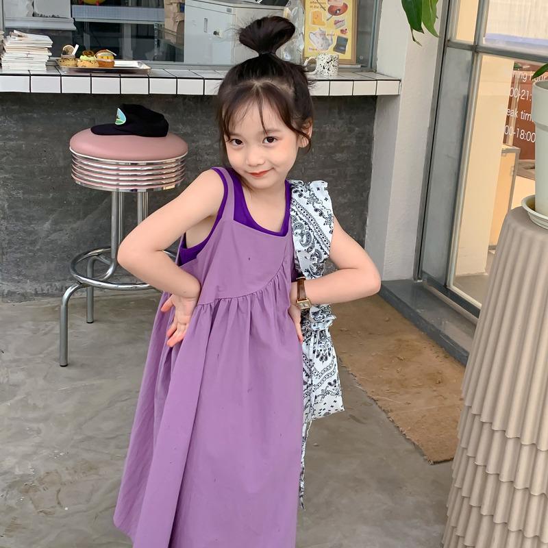 Girls Korean Summer Sleeveless Dress Set: Fashionable Thin Vest and Skirt for Children 130cm фіолетовий
Girls Korean Summer Sleeveless Dress Set: Fashionable Thin Vest and Skirt for Children 130cm фіолетовий