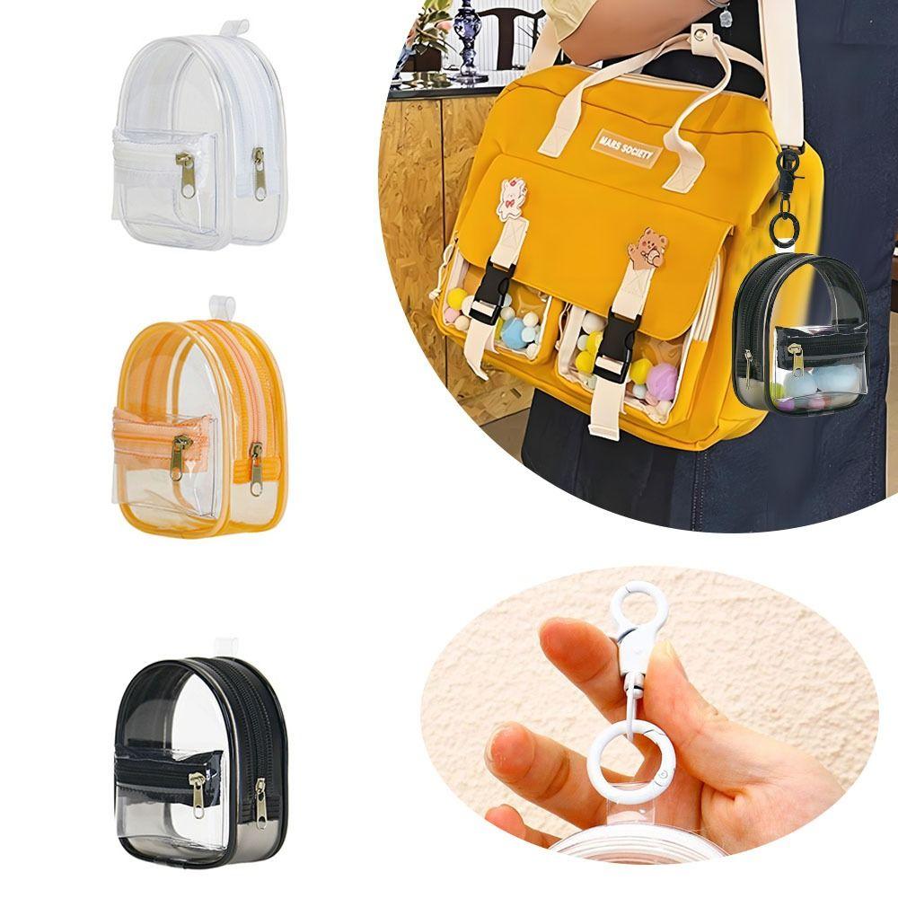 Transparent Doll Bag With Keychain Storage Bag Figures Doll Storage Case Earphone/Charging Cable White-with keychain&pom pom
Transparent Doll Bag With Keychain Storage Bag Figures Doll Storage Case Earphone/Charging Cable White-with keychain&pom pom