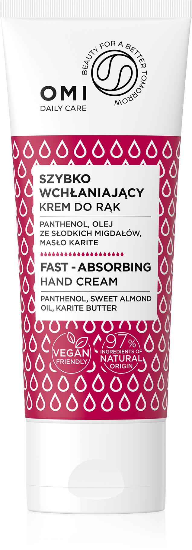 OMI Fast-Absorbing Vegan Hand Cream 75 ml - ВЕГАНСЬКИЙ крем для рук, що швидко вбирається
OMI Fast-Absorbing Vegan Hand Cream 75 ml - ВЕГАНСЬКИЙ крем для рук, що швидко вбирається