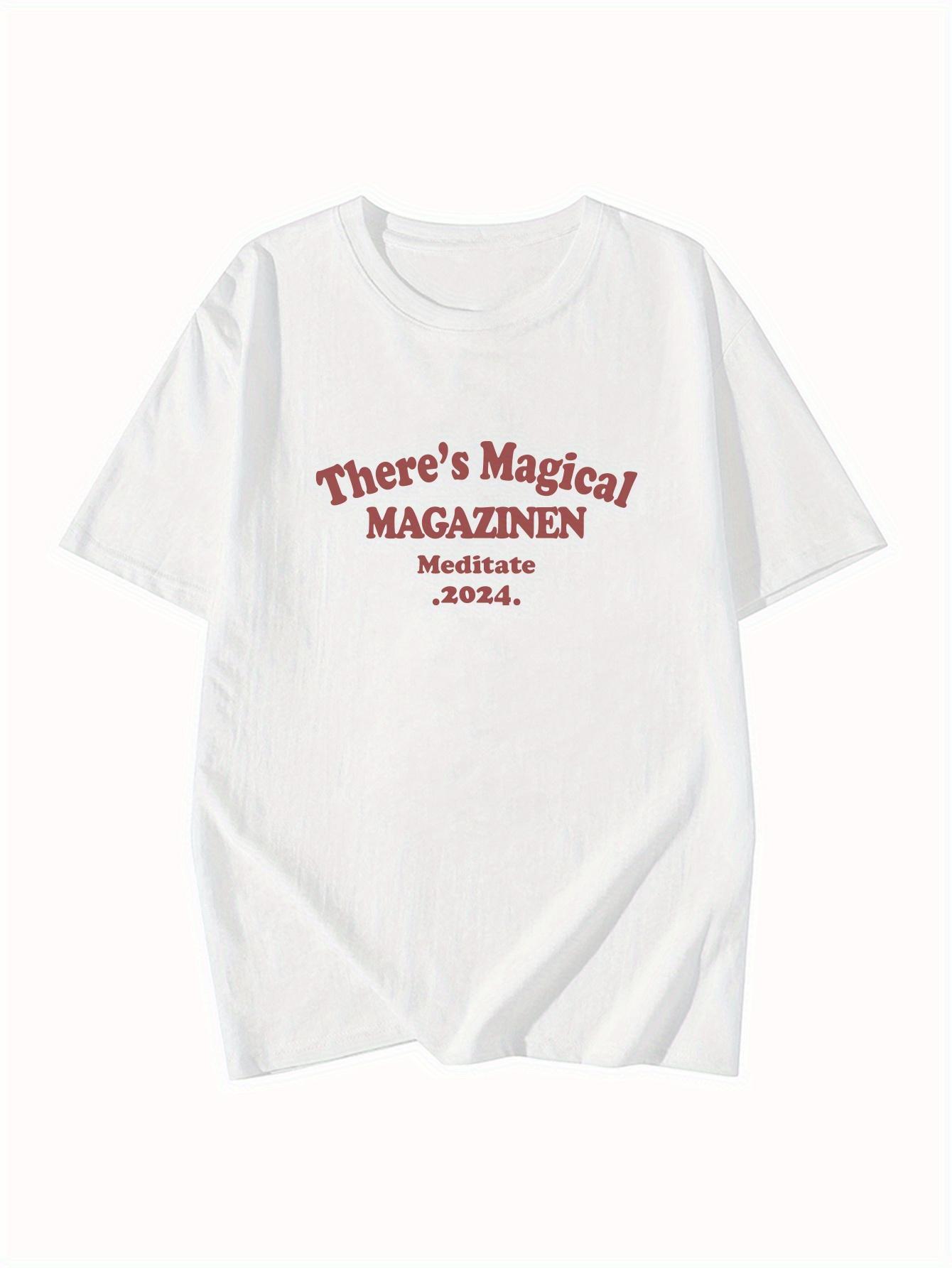 WomenS White Summer Short SleeveDesign Casual Dessert Pattern Tshirt with The Words This Magician Doesnt Know Printed S
WomenS White Summer Short SleeveDesign Casual Dessert Pattern Tshirt with The Words This Magician Doesnt Know Printed S