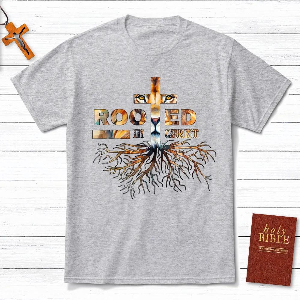 Rooted in Christ Christian TShirt Mens and Womens Short Sleeve Cotton Tees Y2k Shirt Men Clothing Summer Blouse Oversize Tops 4XL
Rooted in Christ Christian TShirt Mens and Womens Short Sleeve Cotton Tees Y2k Shirt Men Clothing Summer Blouse Oversize Tops 4XL