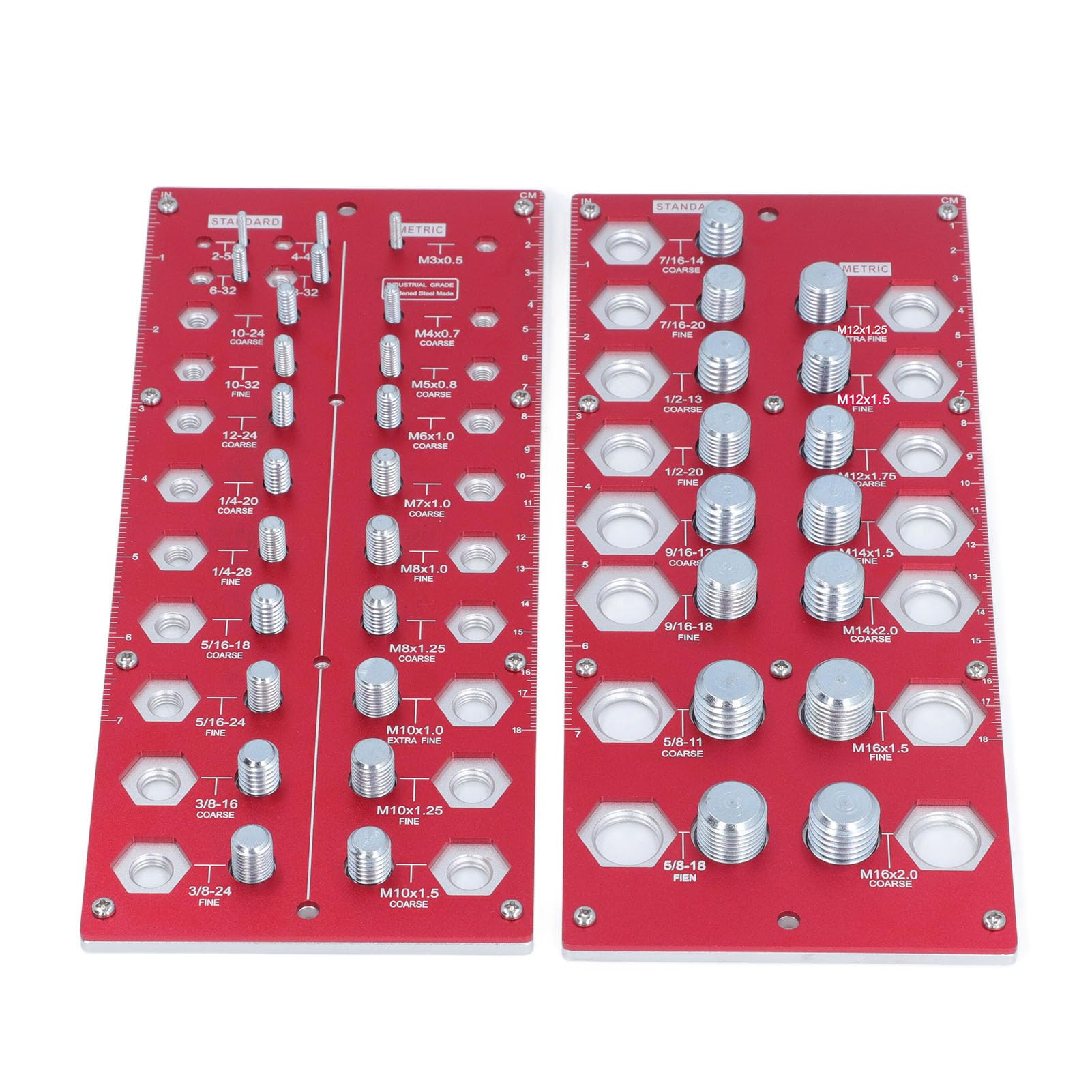 Zerodis Screw Bolt Thread Checker, Inch/Metric, 38 Size Gauges, Identifier, Standard Ruler, Lightweight, Compact Measuring Tool, Thread Gauge, for Ove
Zerodis Screw Bolt Thread Checker, Inch/Metric, 38 Size Gauges, Identifier, Standard Ruler, Lightweight, Compact Measuring Tool, Thread Gauge, for Ove