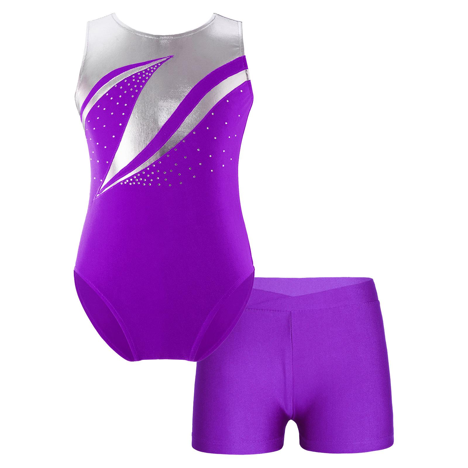 Girls Patchwork Leotard Sleeveless Round Neck Rhinestone Decorated with V Front Waistband Shorts Skating Dance Outfit 11-12 Years фіолетовий
Girls Patchwork Leotard Sleeveless Round Neck Rhinestone Decorated with V Front Waistband Shorts Skating Dance Outfit 11-12 Years фіолетовий
