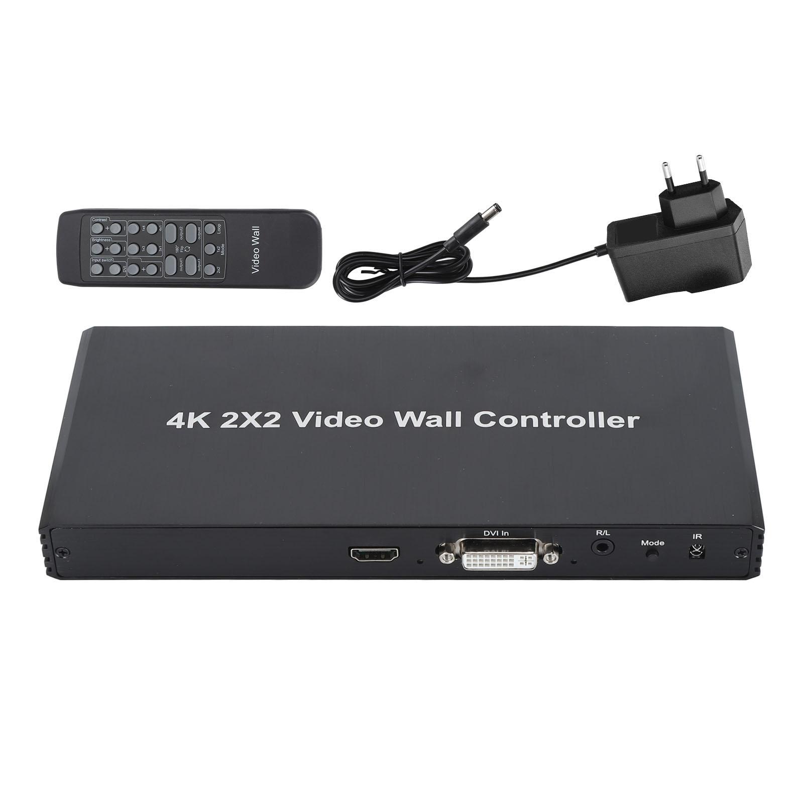 Контроллер видеостены 2x2, вход VGA 4K 30 Гц, выход HD-мультимедийного интерфейса, 8 режимов отображения видео EU Plug
Контроллер видеостены 2x2, вход VGA 4K 30 Гц, выход HD-мультимедийного интерфейса, 8 режимов отображения видео EU Plug