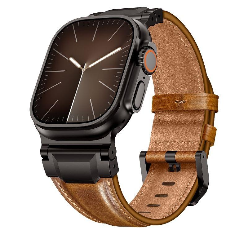 Rugged Leather Band for Apple Watch Ultra Band 49 46 45 44mm Vintage Genuine Leather Strap for iWatch S11 10 9 8 7 6 5 4 Ultra 44 45 46 49mm
Rugged Leather Band for Apple Watch Ultra Band 49 46 45 44mm Vintage Genuine Leather Strap for iWatch S11 10 9 8 7 6 5 4 Ultra 44 45 46 49mm
