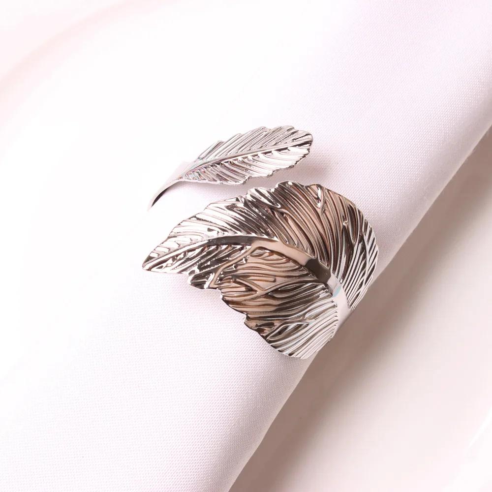 Matte Gold Leaf Napkin Rings Leaves Napkin Holder Rings for Thanksgiving Wedding Christmas Dinning Table Decoration срібний
Matte Gold Leaf Napkin Rings Leaves Napkin Holder Rings for Thanksgiving Wedding Christmas Dinning Table Decoration срібний