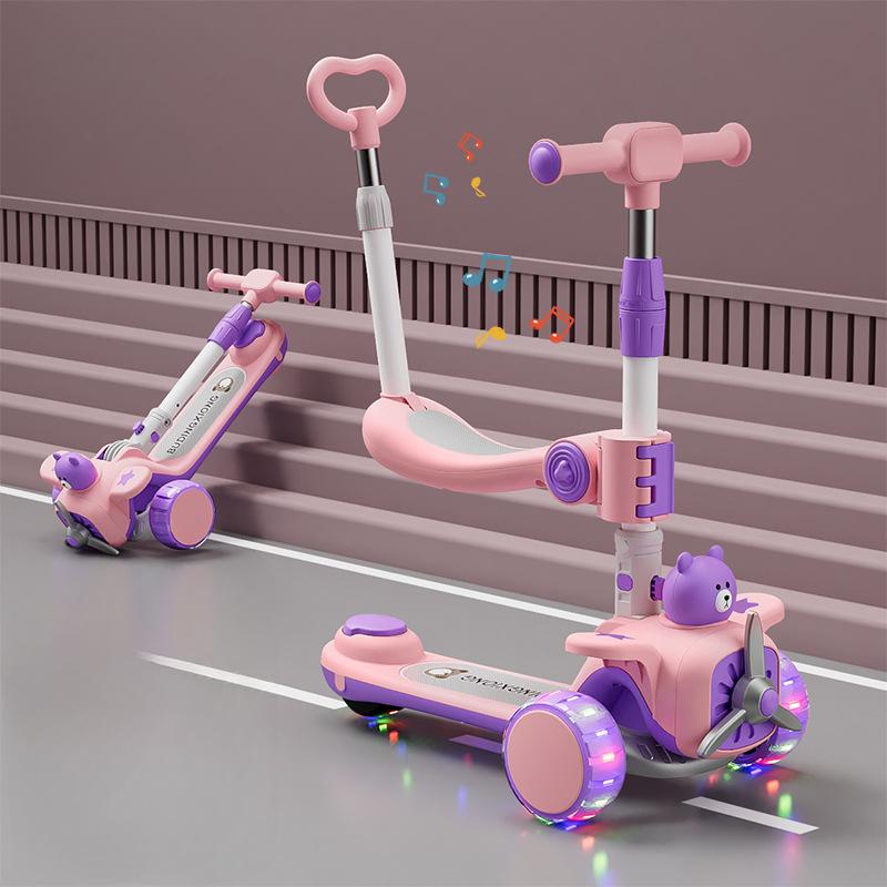 Дитячий самокат 3-в-1 Baby Kickboard може ковзати Sit and Flash 3-колісний складаний мікросамокат Хлопчик Дівчинка 2-6 років коричневий
Дитячий самокат 3-в-1 Baby Kickboard може ковзати Sit and Flash 3-колісний складаний мікросамокат Хлопчик Дівчинка 2-6 років коричневий