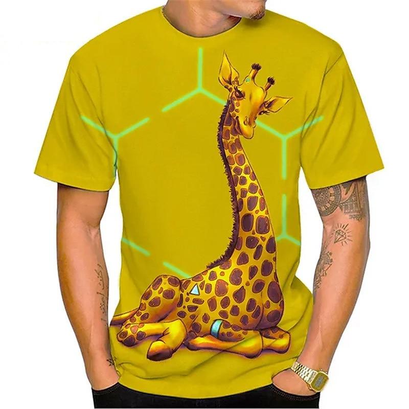 Funny Giraffe Pattern T-Shirt Summer Fashion Stylish Men’s Short Sleeve 3D Printed Loose Top 6XL
Funny Giraffe Pattern T-Shirt Summer Fashion Stylish Men’s Short Sleeve 3D Printed Loose Top 6XL