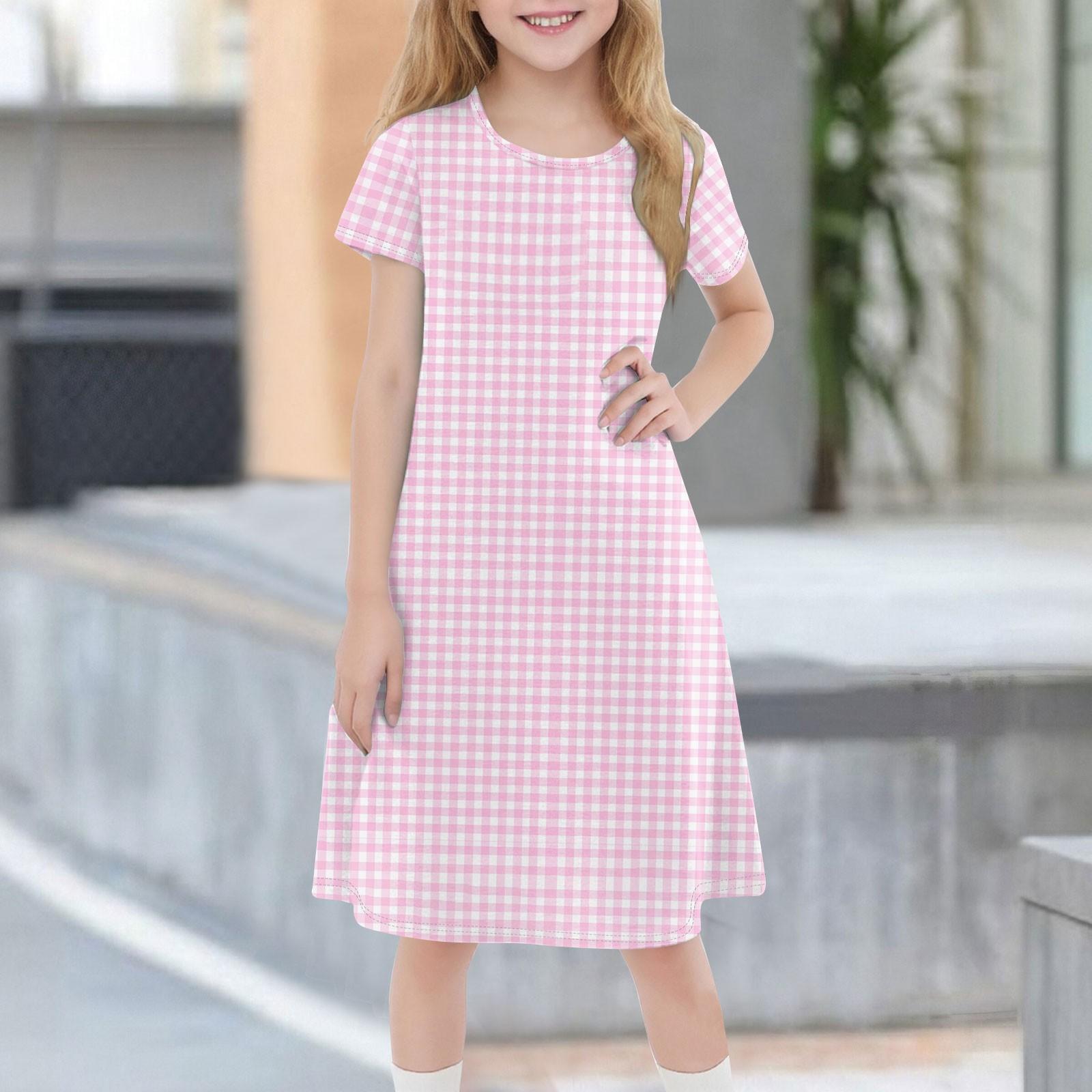 Детское летнее повседневное модное платье с короткими рукавами и круглым вырезом 160
Детское летнее повседневное модное платье с короткими рукавами и круглым вырезом 160
